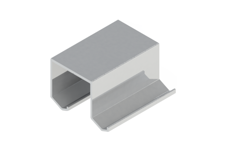 DES-050A | TRILHO SUPERIOR DUPLO S/ ABA FRONTAL