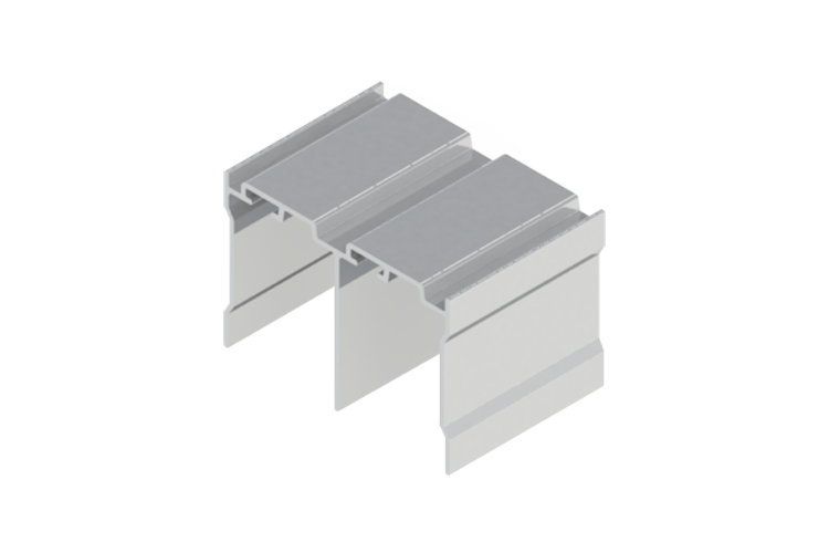 DES-480 | TRILHO SUPERIOR DUPLO C/ ENCAIXE FREIO