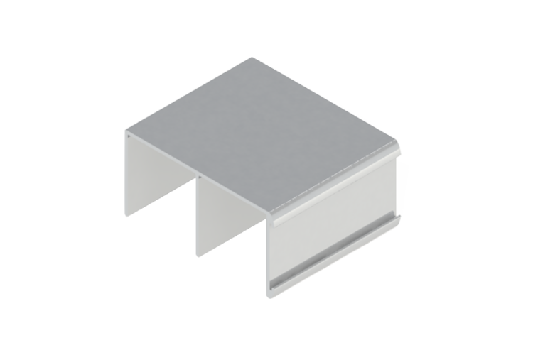 DES-511 | TRILHO SUPERIOR DUPLO C/ ENCAIXE LÂMINA