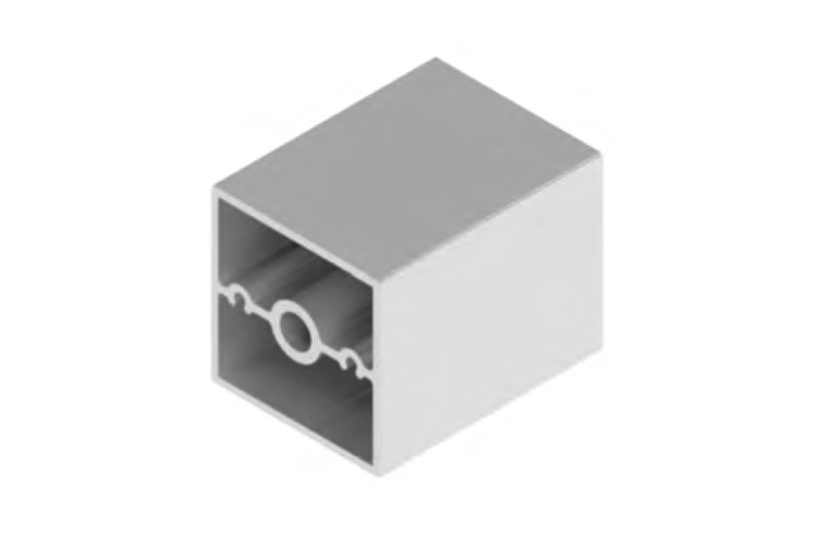 DES-880 | TUBO QUADRADO 38MM C/OLHAL FIXAÇÃO