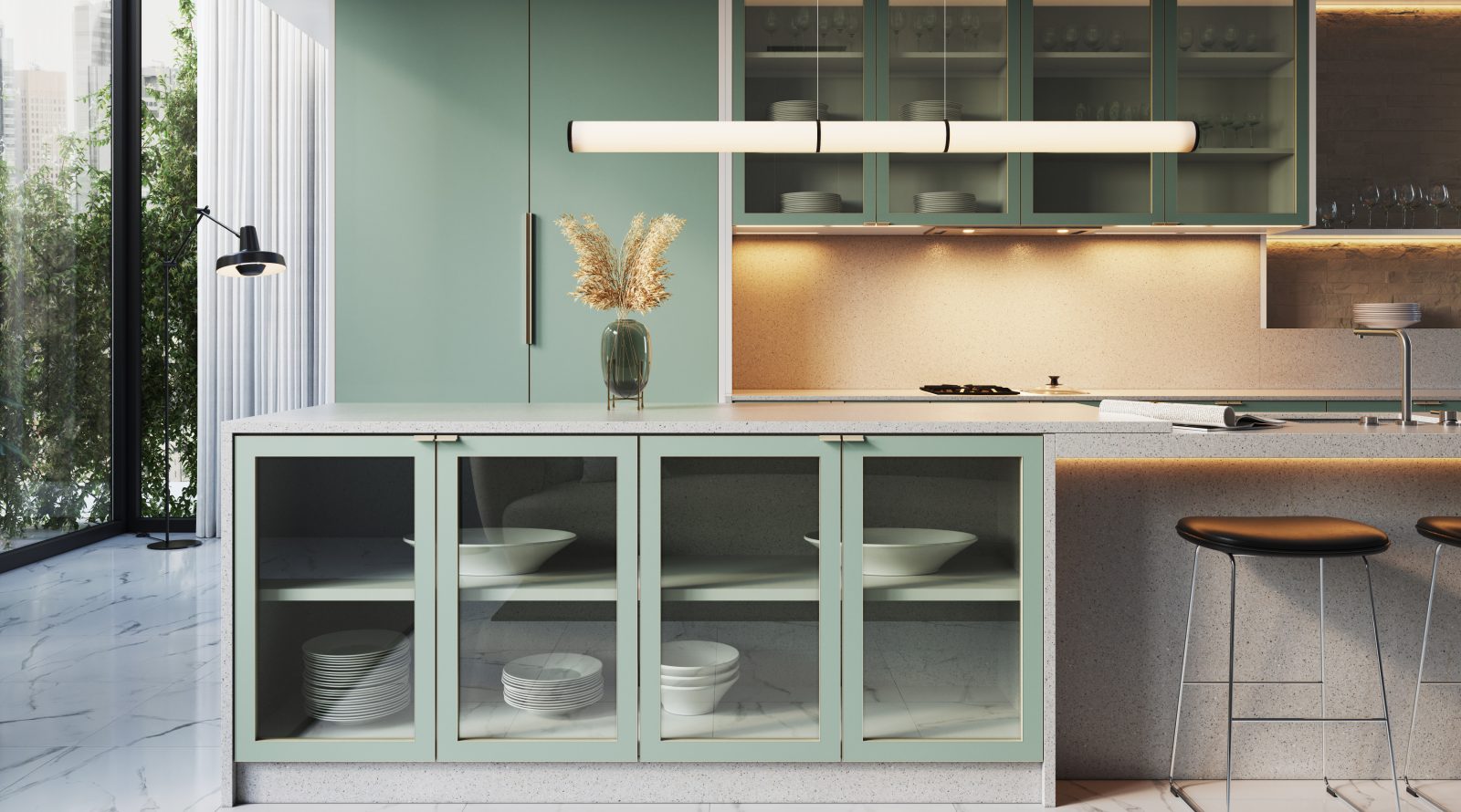 Portas de vidro com perfil de alumínio: aplicações que valorizam projetos moveleiros